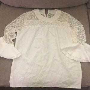 White blouse with lace